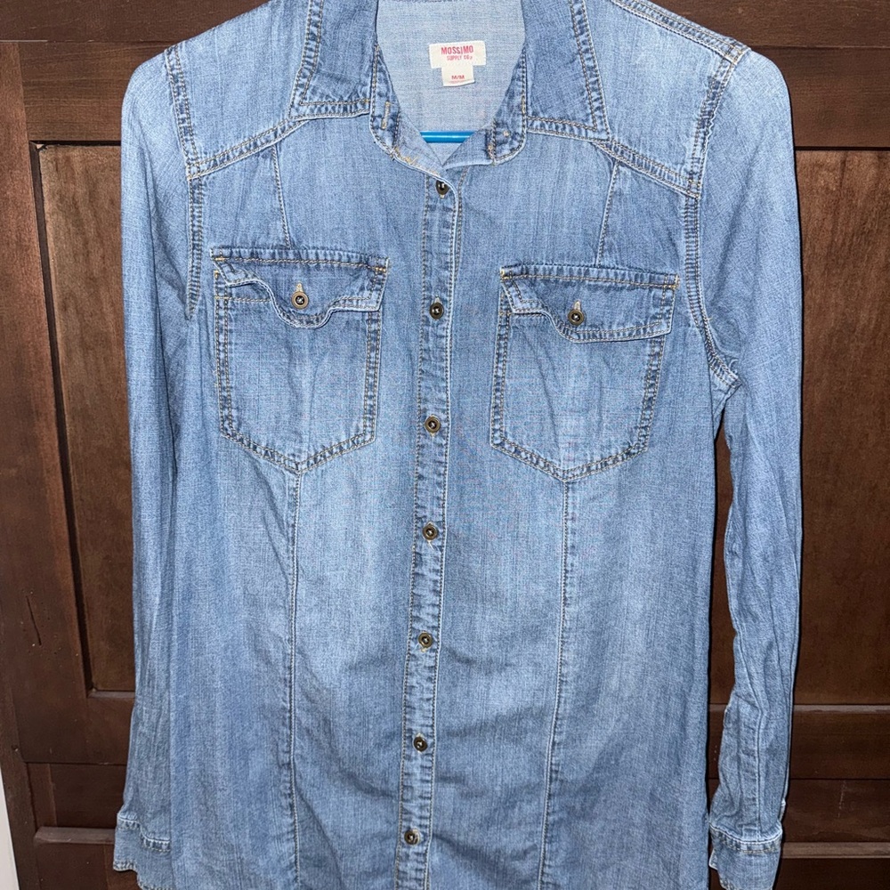 Mossimo Supply Co. Blue Denim Top
